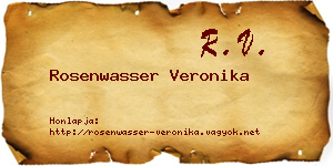 Rosenwasser Veronika névjegykártya